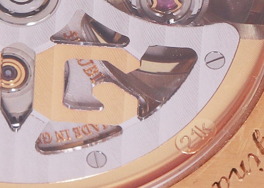 Herren-Armbanduhr, 750er Rotgold, Glashütte, Modell "Senator Karree Chronograph" - Bild 8 aus 12