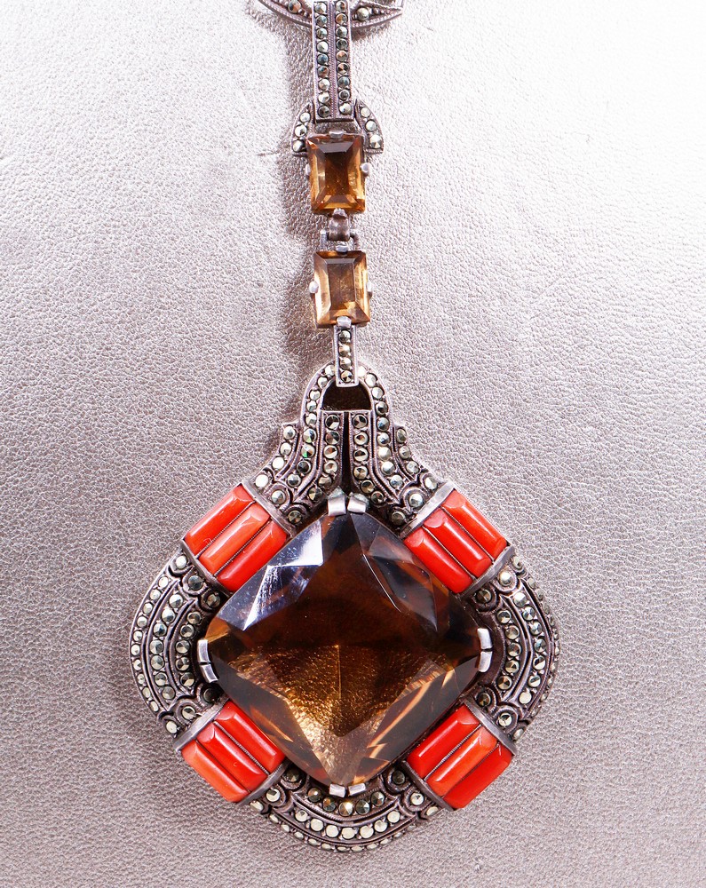 Art Deco necklace, 935 silver, Theodor Fahrner, Pforzheim, c. 1925/30 - Image 2 of 7
