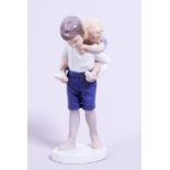 Porcelain figure “Playmates”, design Michaela Ahlmann for Bing & Grondahl, 20th C.