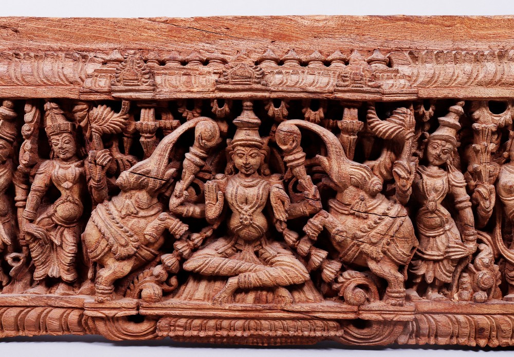 Carved relief panel, South India, probably 19th/20th C. - Image 2 of 6