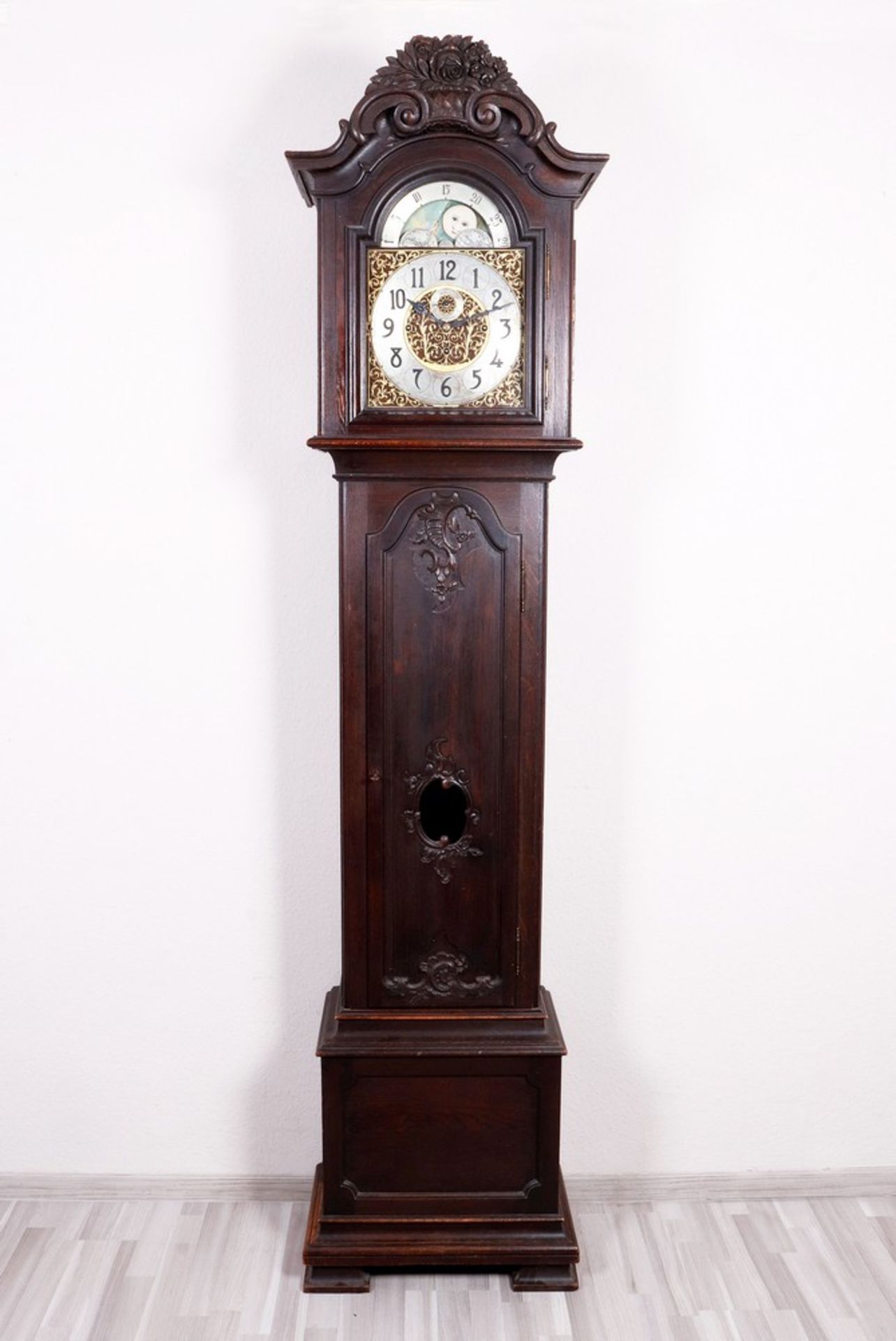 Grandfather clock, Hans Winterhalder, Neustadt, Black Forest, c. 1920