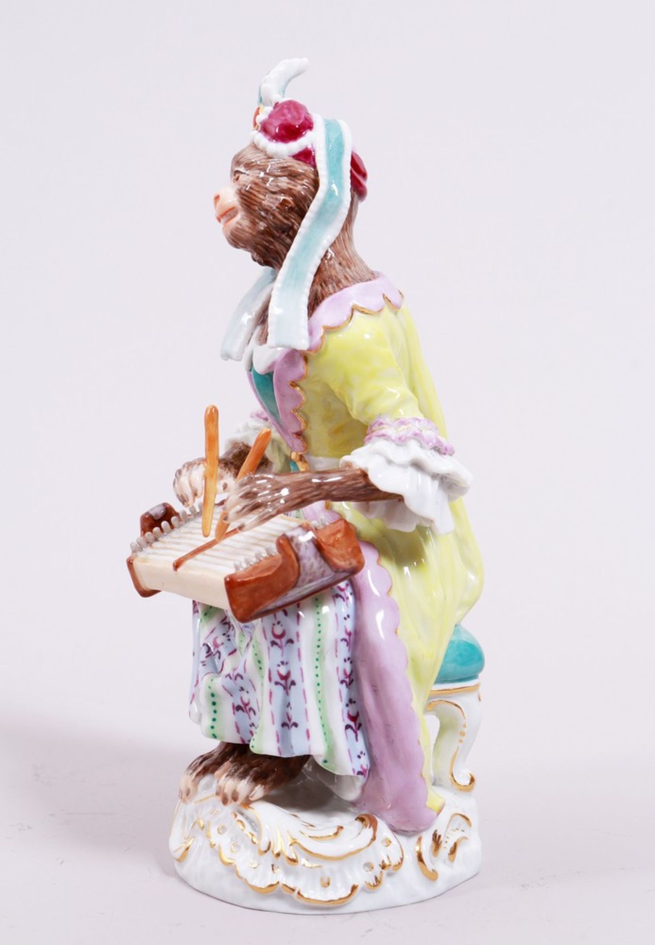"Monkey with zither" for the "Affenkapelle", design 2019 by Silke Ebermann for Meissen, limited edi - Image 7 of 12