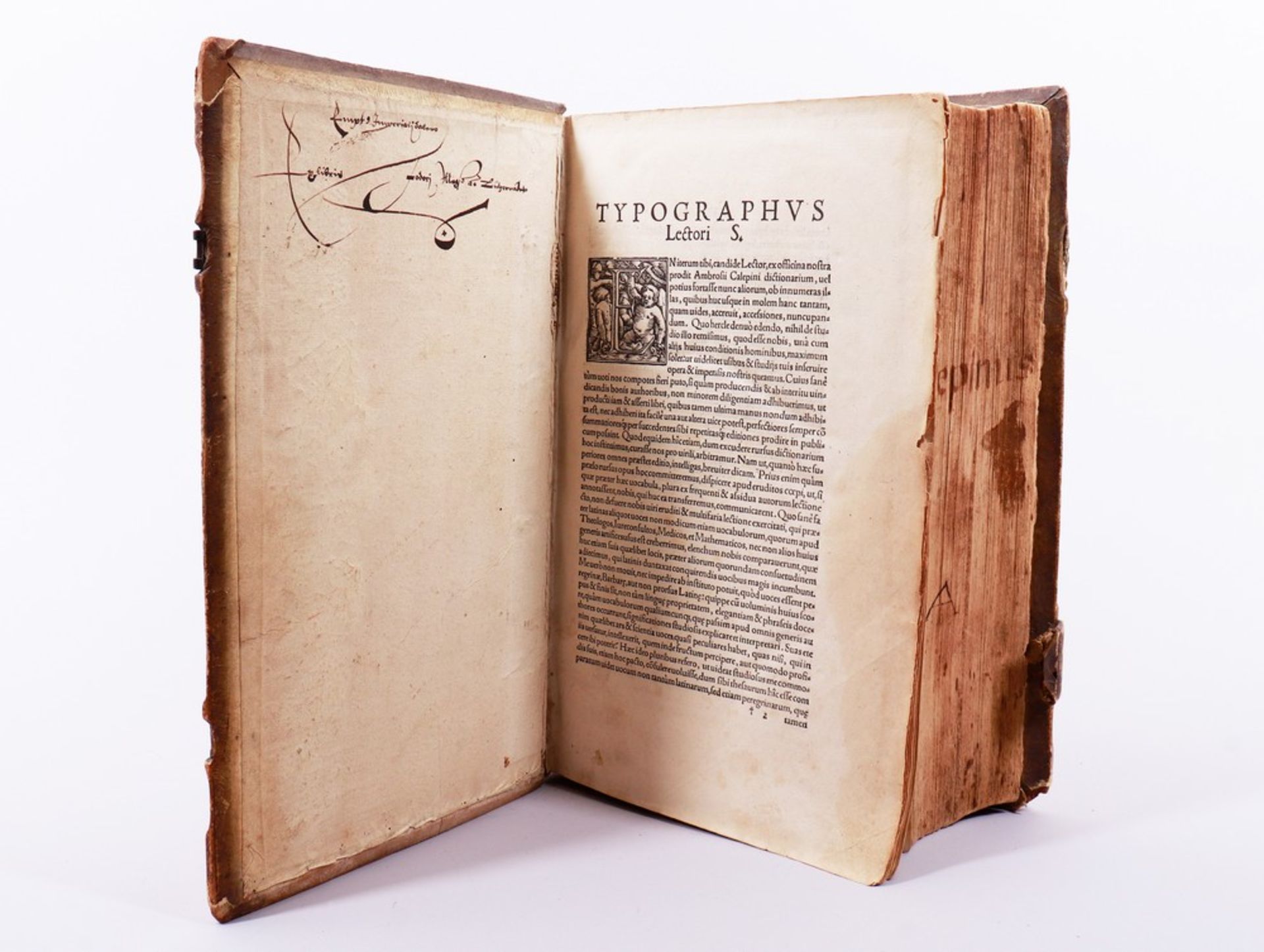 Book, Ambrogio Calepino(1440?, Bergamo - 1509/1510, ibid) - Image 4 of 8