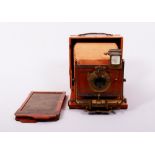 Tropical camera in original bag, probably Ernemann "Tropen-Heag", c. 1910/20