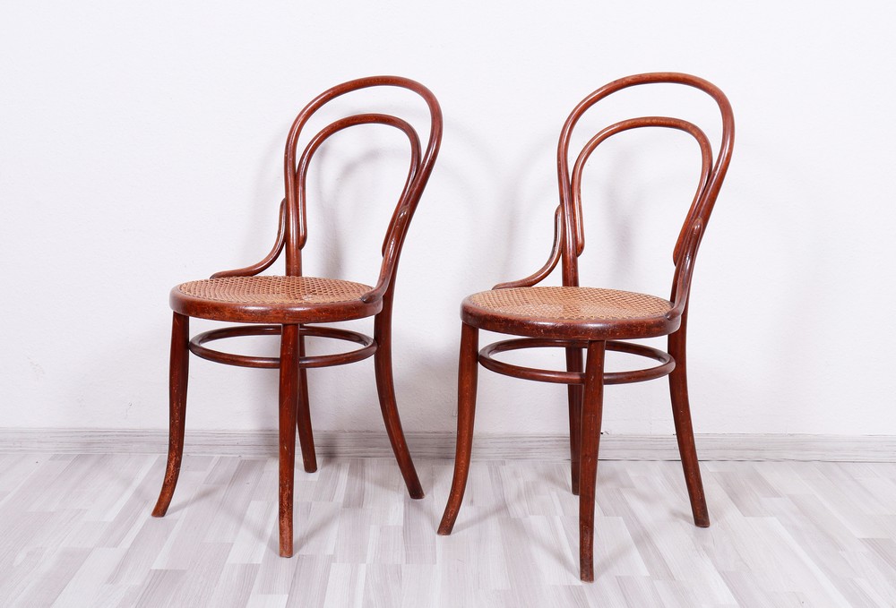 Pair of chairs, Thonet, Vienna, c. 1900 - Image 2 of 5