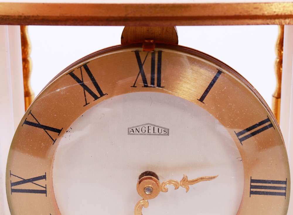 Table clock with weather station, Angelus, Switzerland, 20th C. - Image 11 of 12