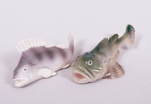 2 fish, design Svend Jeppersen for Bing & Grondahl, 20th C.