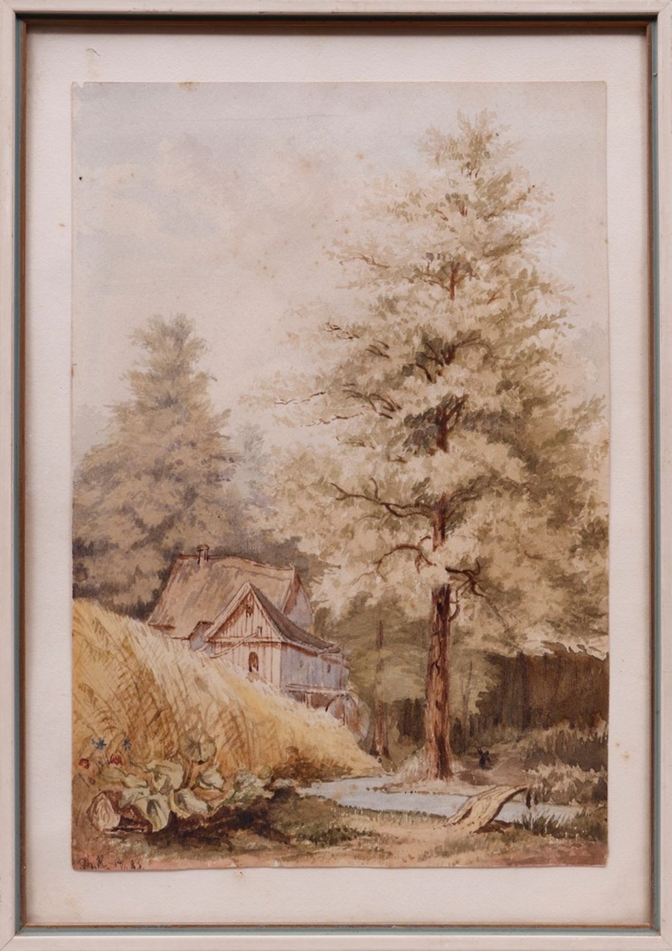 Wassermühle am Waldrand, 1883