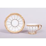 Cup and saucer, Meissen, X-shape, 20th C.