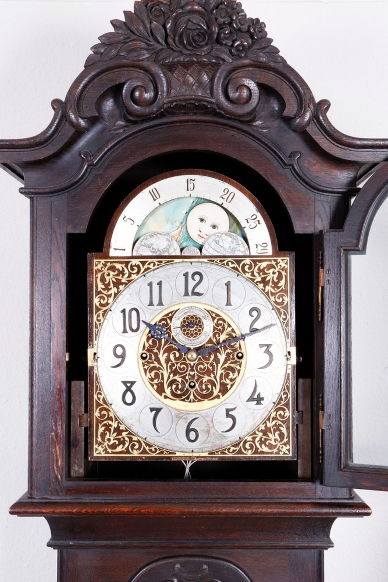 Grandfather clock, Hans Winterhalder, Neustadt, Black Forest, c. 1920 - Image 2 of 3