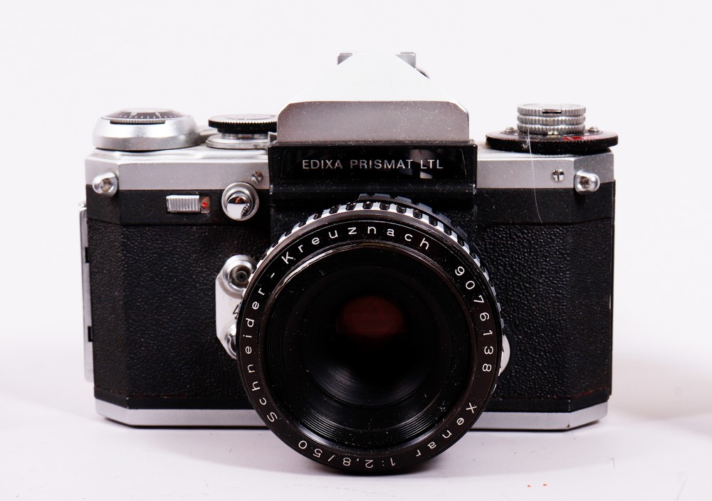 SLR camera with accessories, Edixa Prismat LTL, c. 1970, 8 pieces - Image 2 of 7