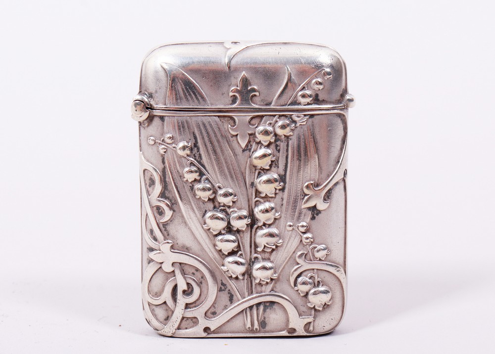 Art Nouveau matchbox, silver, probably France, c. 1900 - Image 4 of 5