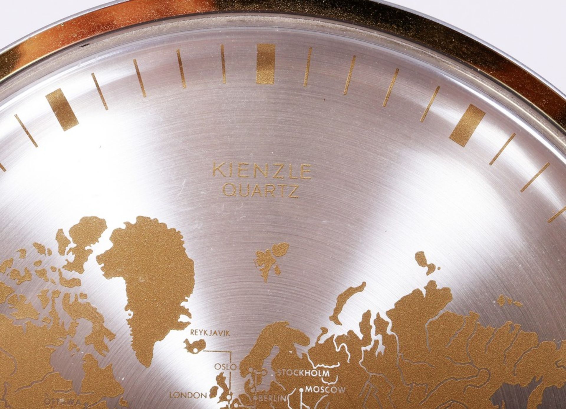 Kleine Weltzeit-Uhr, Kienzle, 1960er Jahre  - Bild 3 aus 3