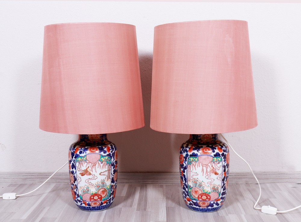 Pair of Imari table lamps, probably China, c. 1900 - Image 3 of 4