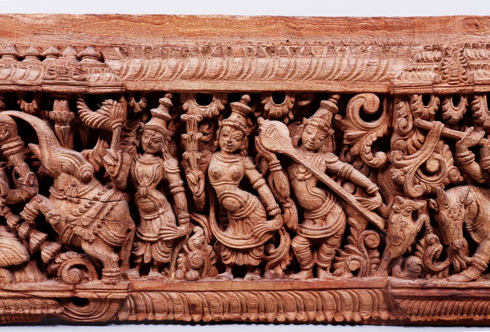 Carved relief panel, South India, probably 19th/20th C. - Image 3 of 6