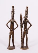 Paar figürliche Bronzen, wohl Benin, 20.Jh.