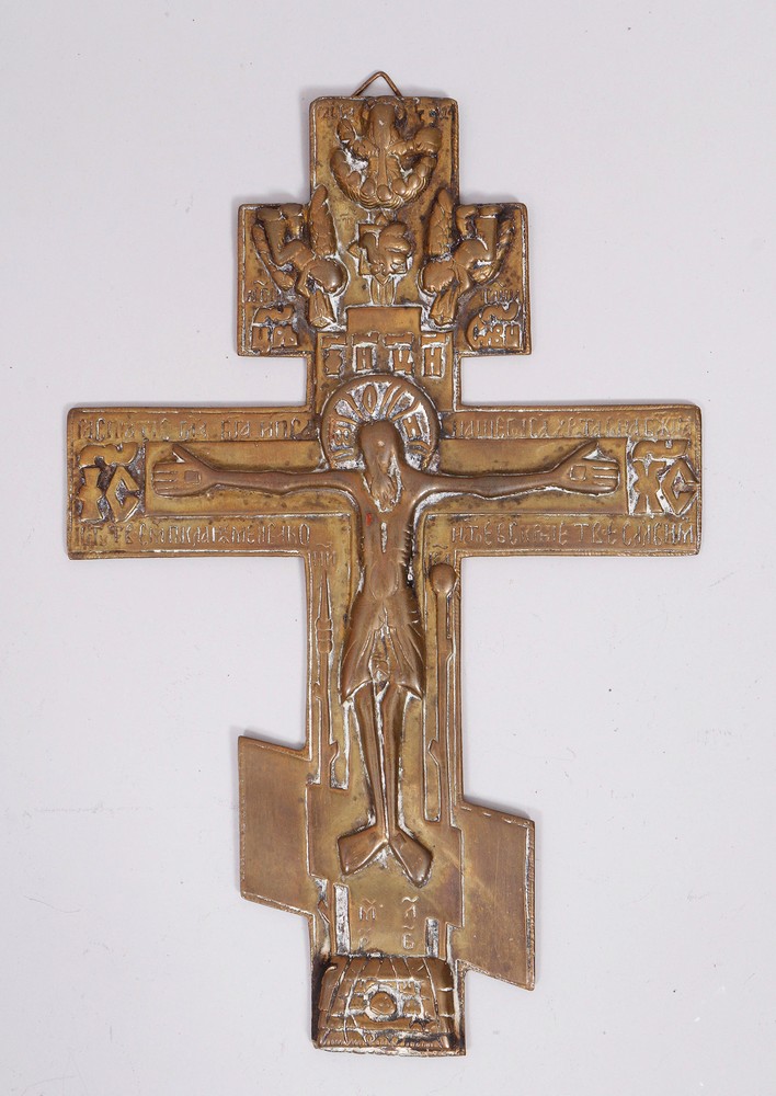 2 orthodoxe Segenskreuze, Russland, wohl 18.Jh. - Image 2 of 9