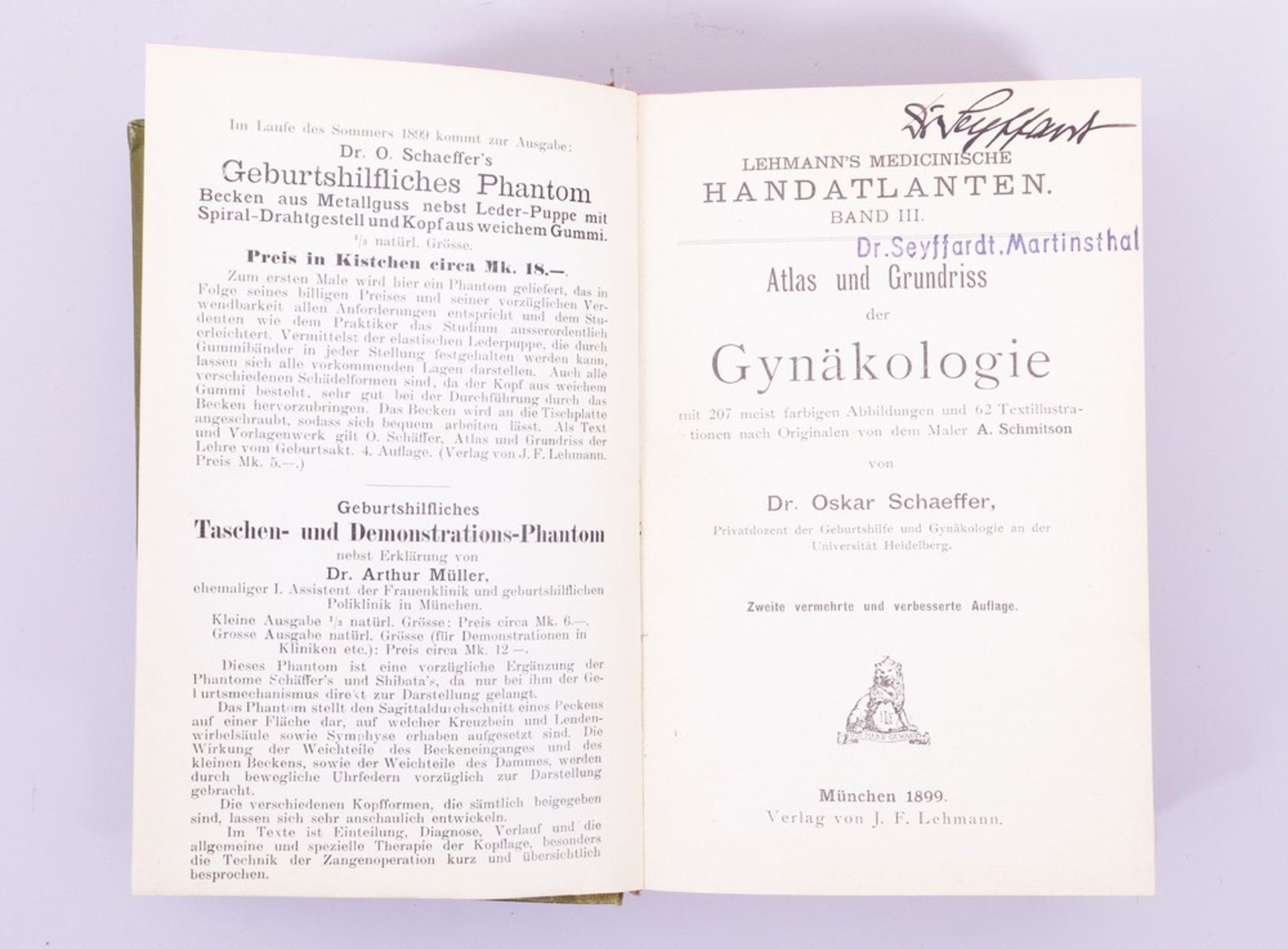 Buch, Gynäkologie von Dr. O. Schäffer  - Bild 2 aus 2