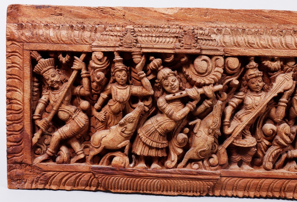 Carved relief panel, South India, probably 19th/20th C. - Image 5 of 6