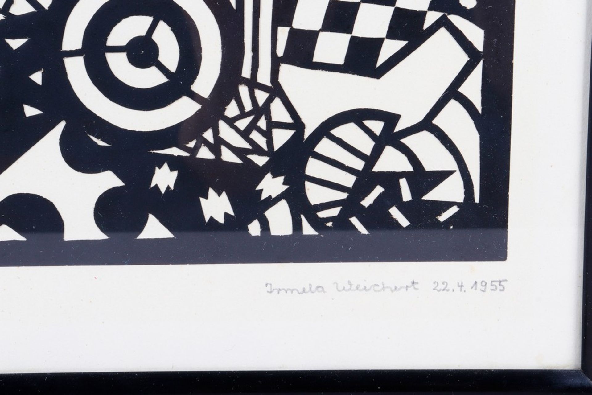 Abstract paper cut, German, c. 1955 - Image 3 of 3
