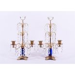 Pair of table chandeliers, Sweden, 20th C.