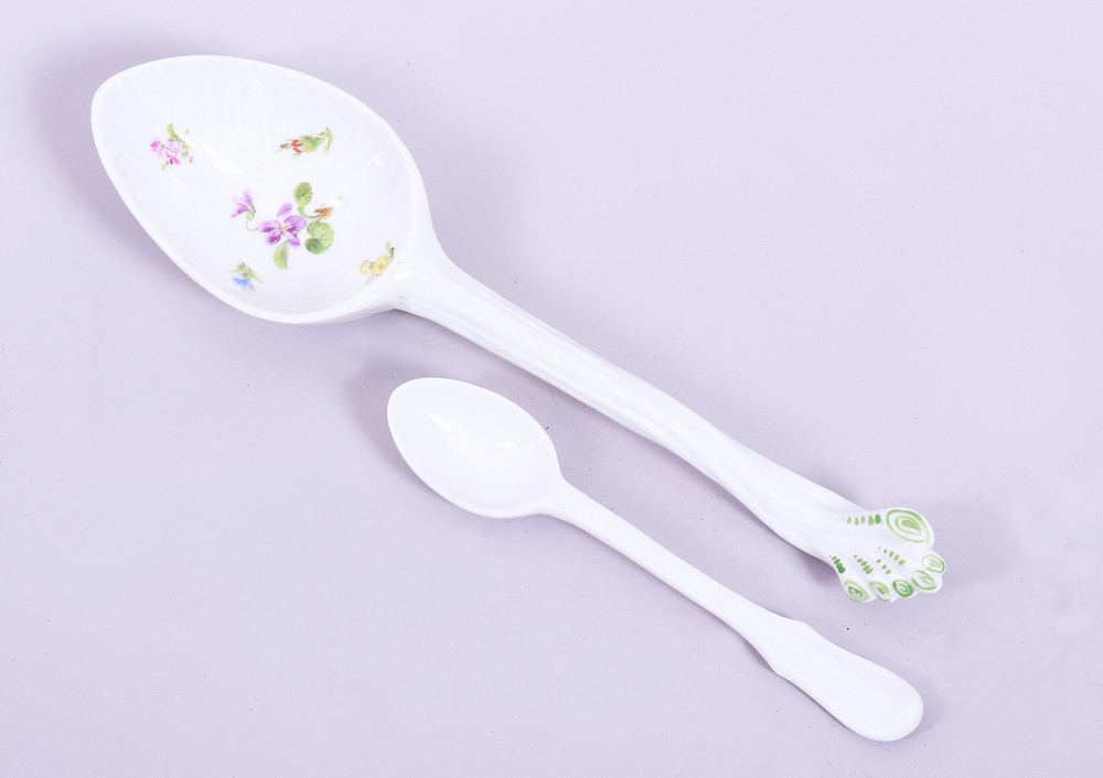 2 spoons, Meissen, Knauf period (c. 1900)