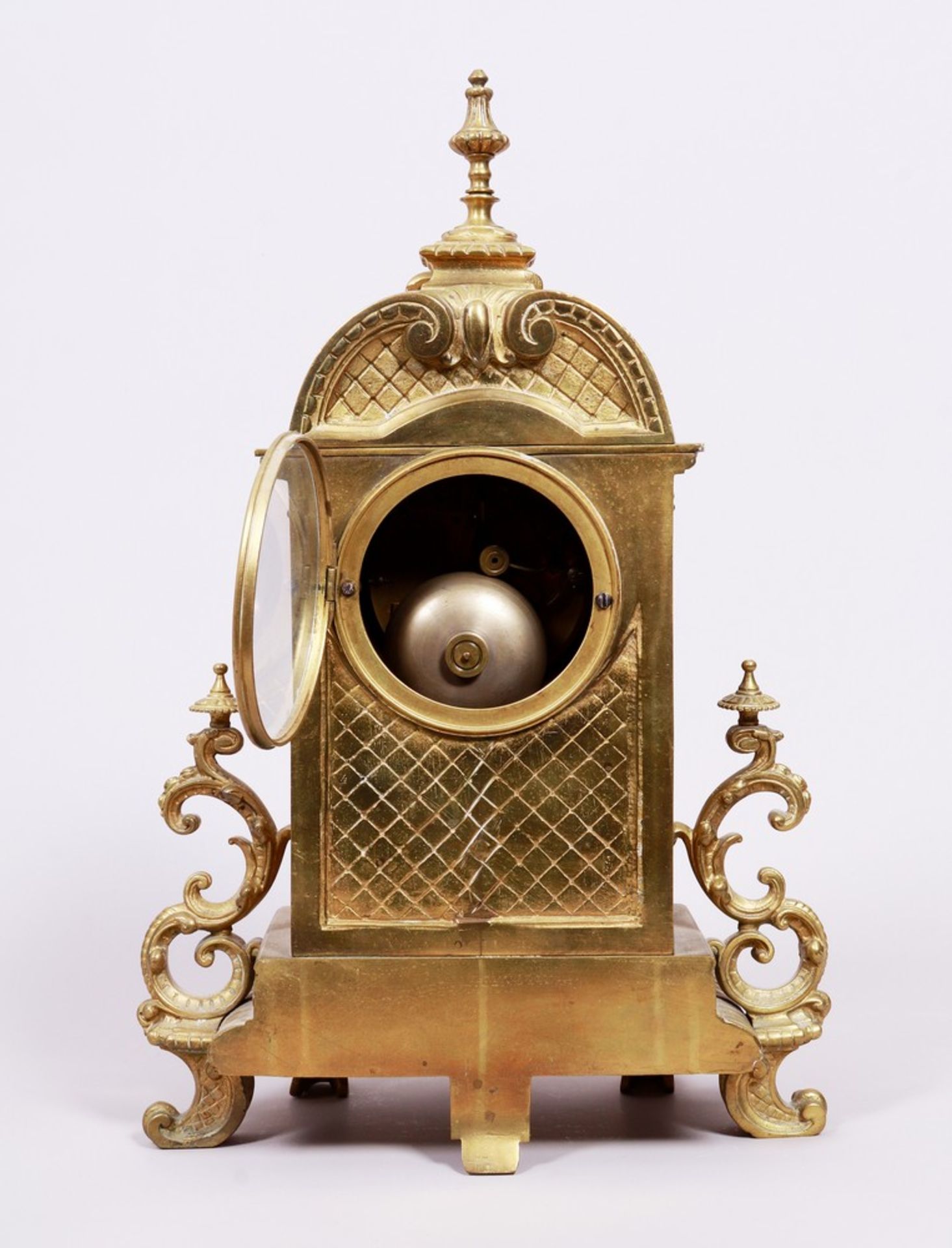 Historicism table clock, Japy Frères, France, late 19th C. - Image 6 of 8