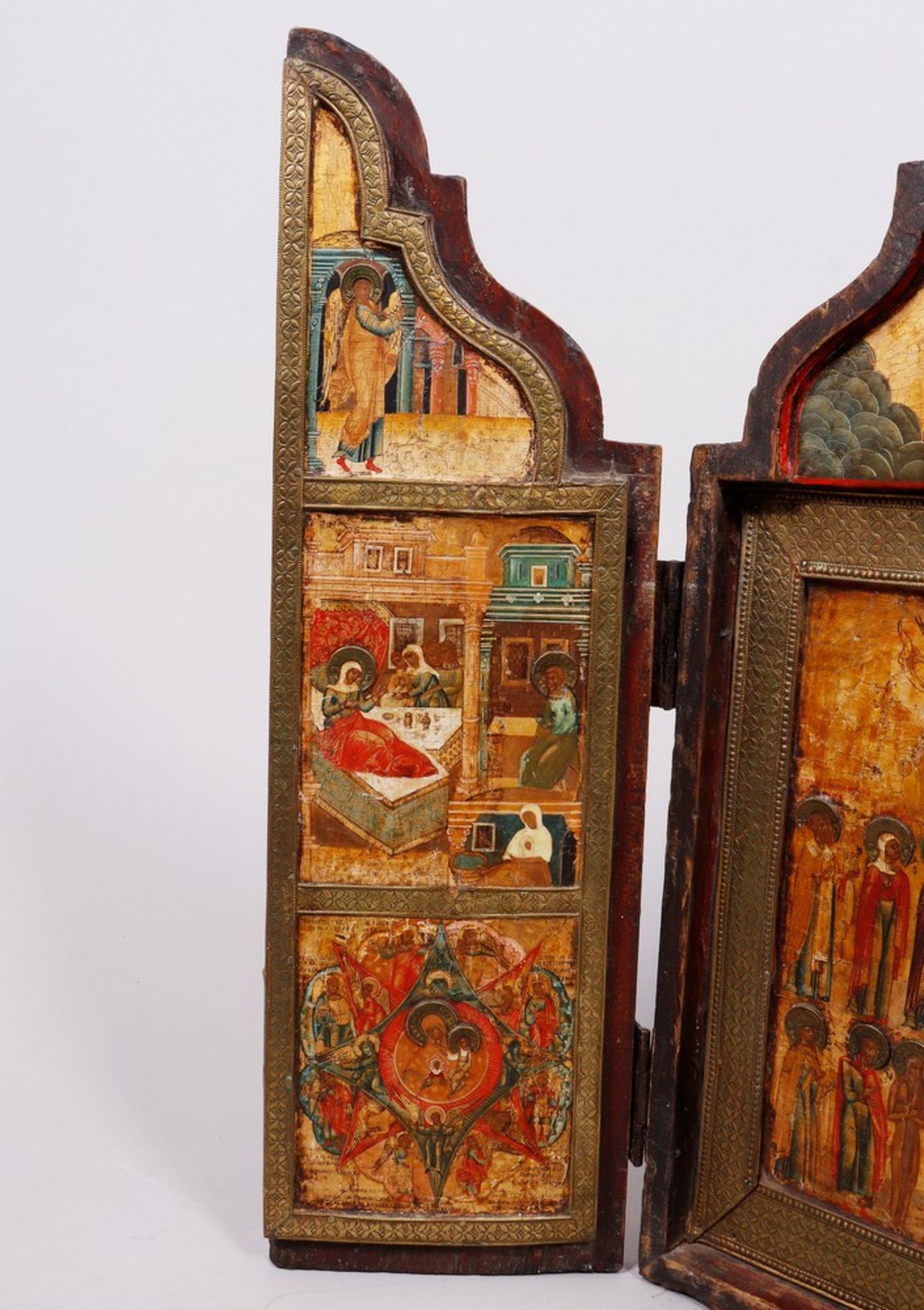 Ikone, Triptychon, Russland, 18.Jh. - Image 4 of 6