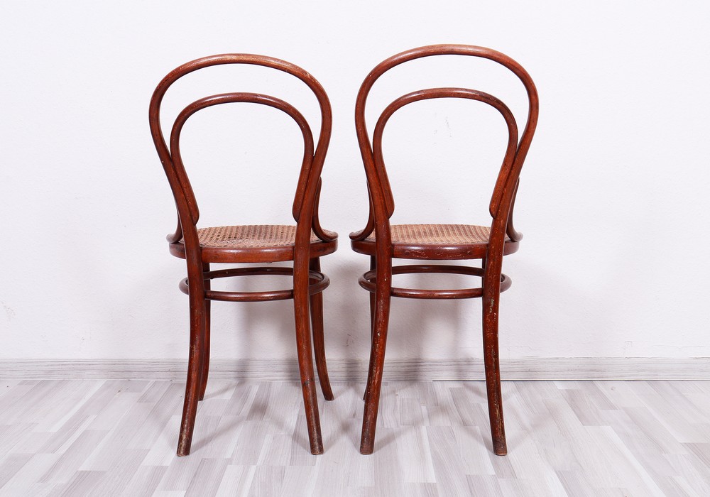 Pair of chairs, Thonet, Vienna, c. 1900 - Image 4 of 5