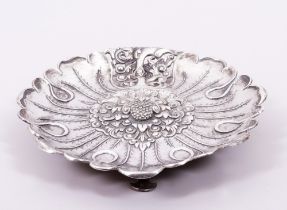 Footed bowl, 800 silver, probably Karl Schatz, Hanau, early 20th C.