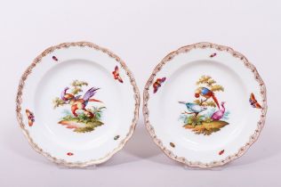 Pair of decorative plates, Meissen, late 19th C.