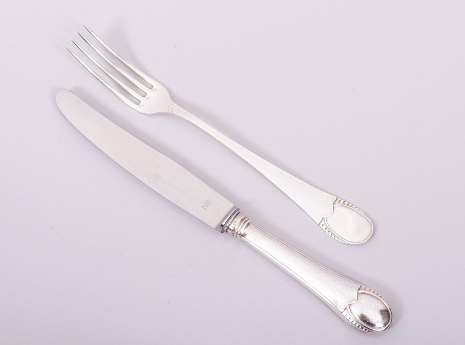 Cutlery for 6 people, 800 silver, Robbe & Berking, Flensburg, 1st half 20th C., 24 pieces - Image 4 of 9