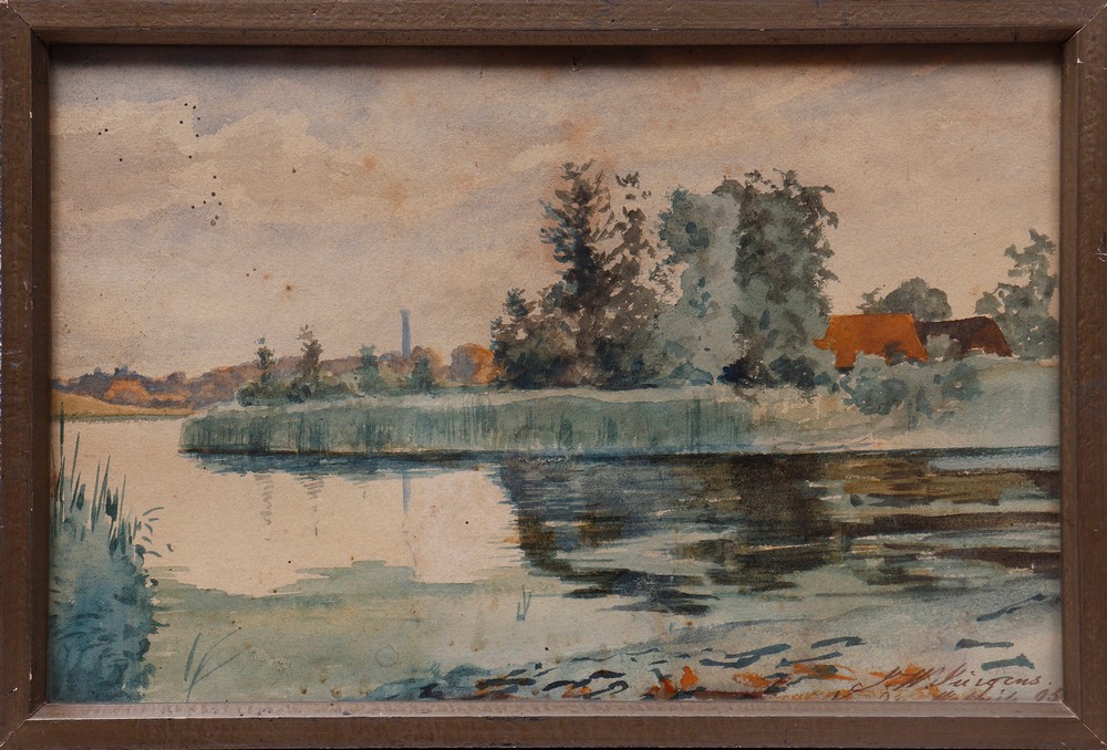Flussbiegung mit begrünten Ufern, 1895