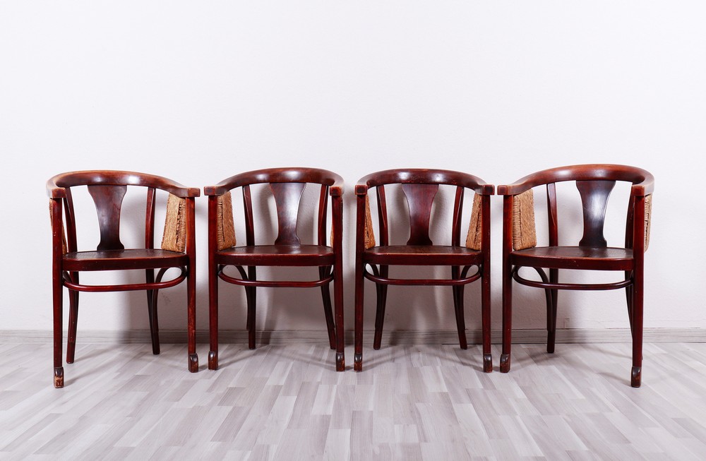 4 armchairs, Thonet, Vienna, 1900s/10s