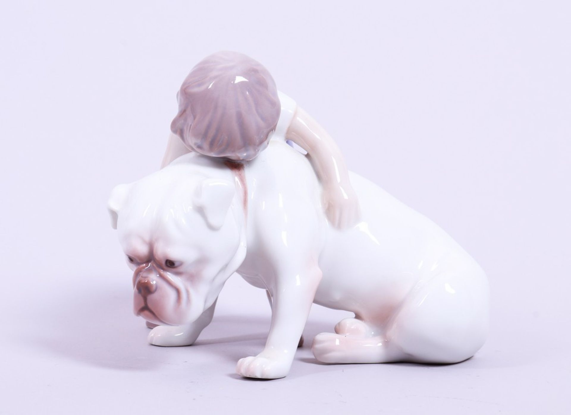 Boy with a bulldog, "Best Friends", design by Michaela Ahlmann for Bing & Grondahl, manufactured 19 - Image 2 of 5
