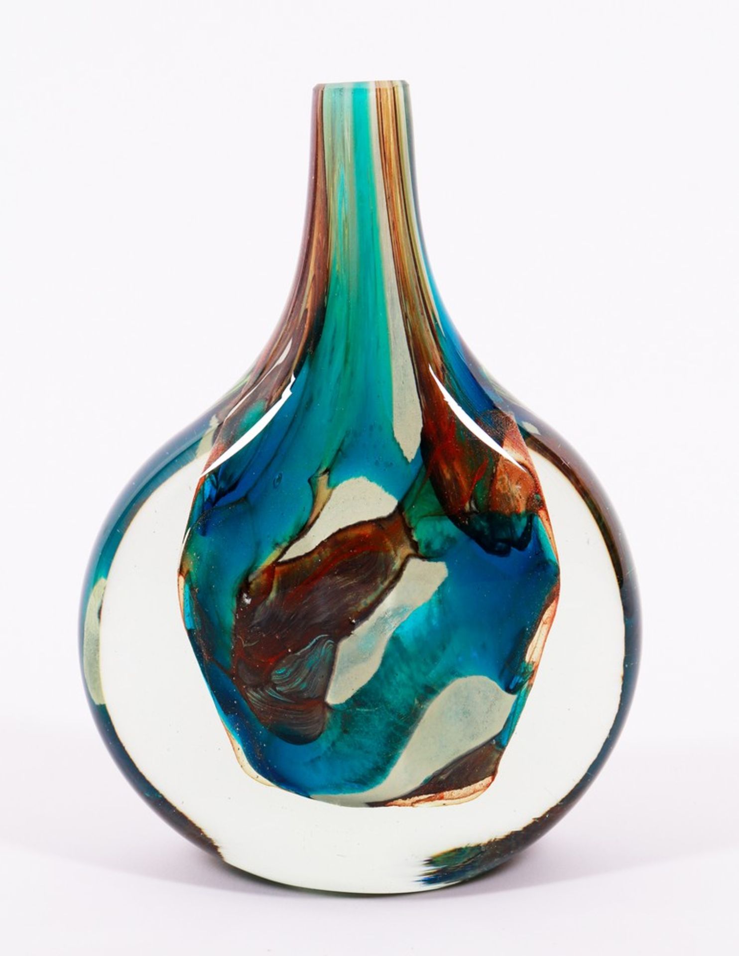 Studioglas-Vase, Entwurf Michael Harris, Ausführung Mdina, Malta, 1980er Jahre - Bild 4 aus 5