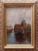 View over the Trave to the Holstentor, 1st half 20th C.