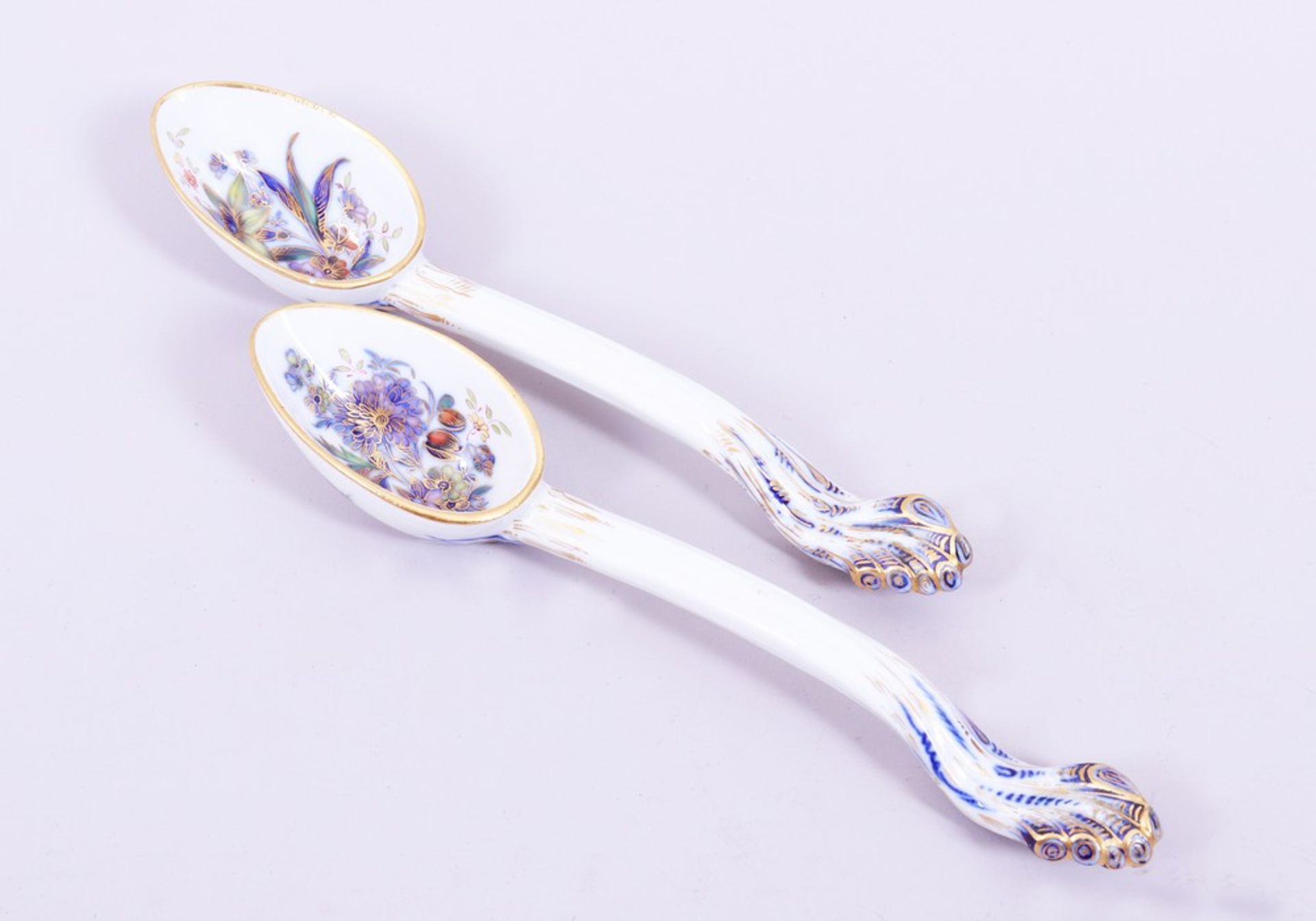 Pair of spoons, Meissen, Knauf period (c. 1900)