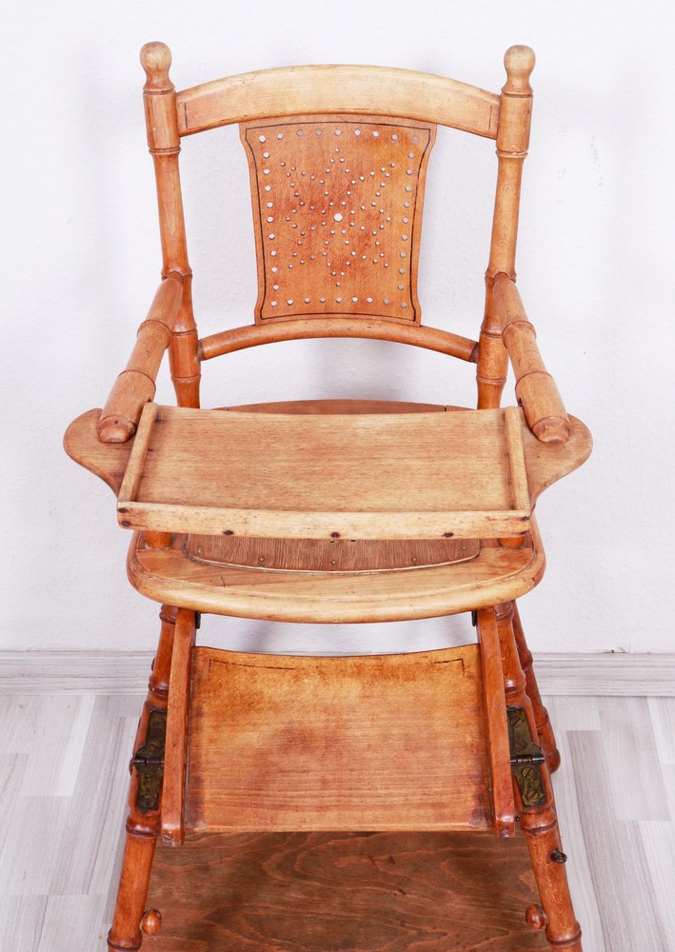 Convertible children's chair/high chair, German, c. 1920/30 - Image 3 of 4