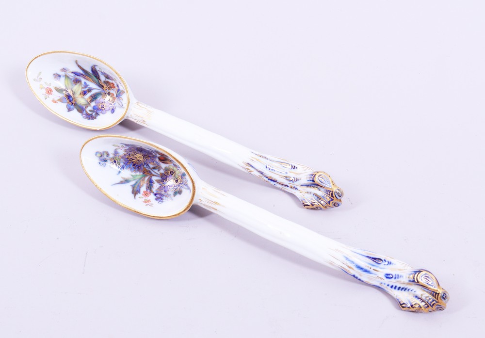 Pair of spoons, Meissen, Knauf period (c. 1900) - Image 2 of 5