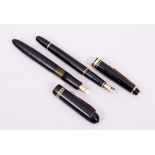 2 fountain pens, Rex/Montblanc, middle/2. Half 20th C.