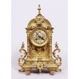 Historicism table clock, Japy Frères, France, late 19th C.