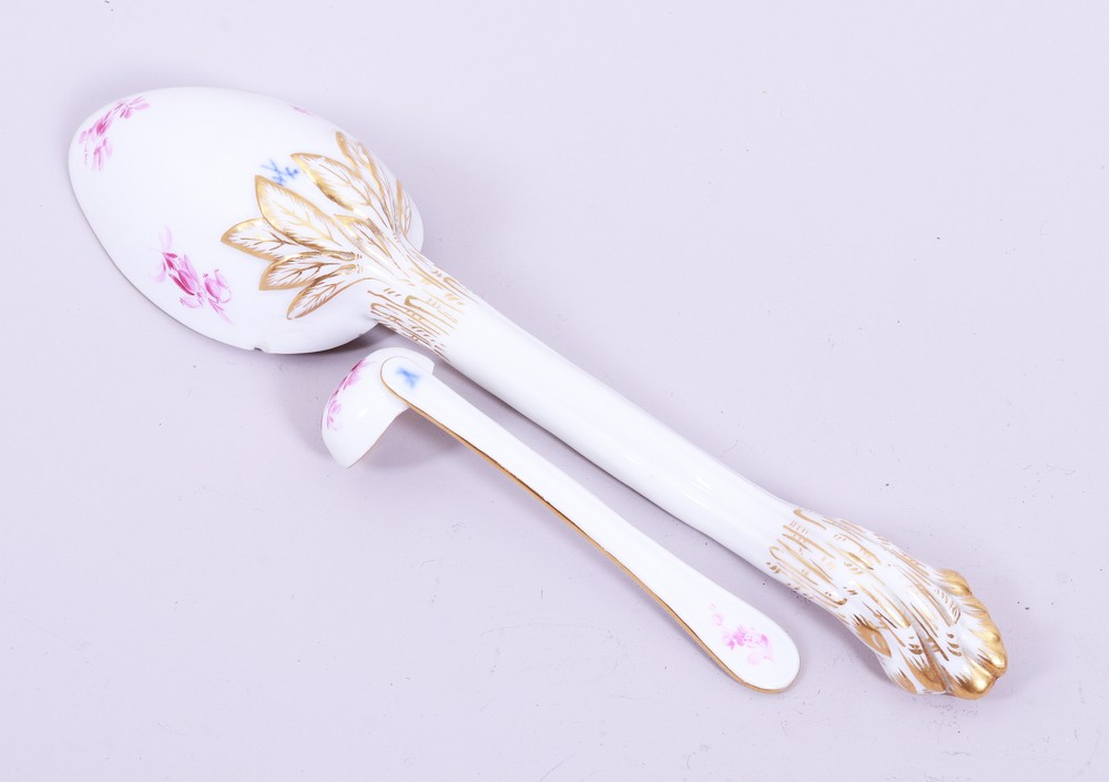 2 spoons, Meissen, c. 1900/20th C. - Image 3 of 5