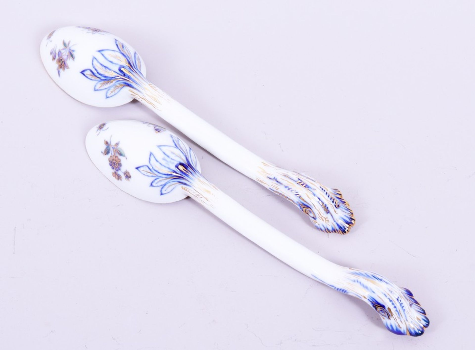 Pair of spoons, Meissen, Knauf period (c. 1900) - Image 3 of 5