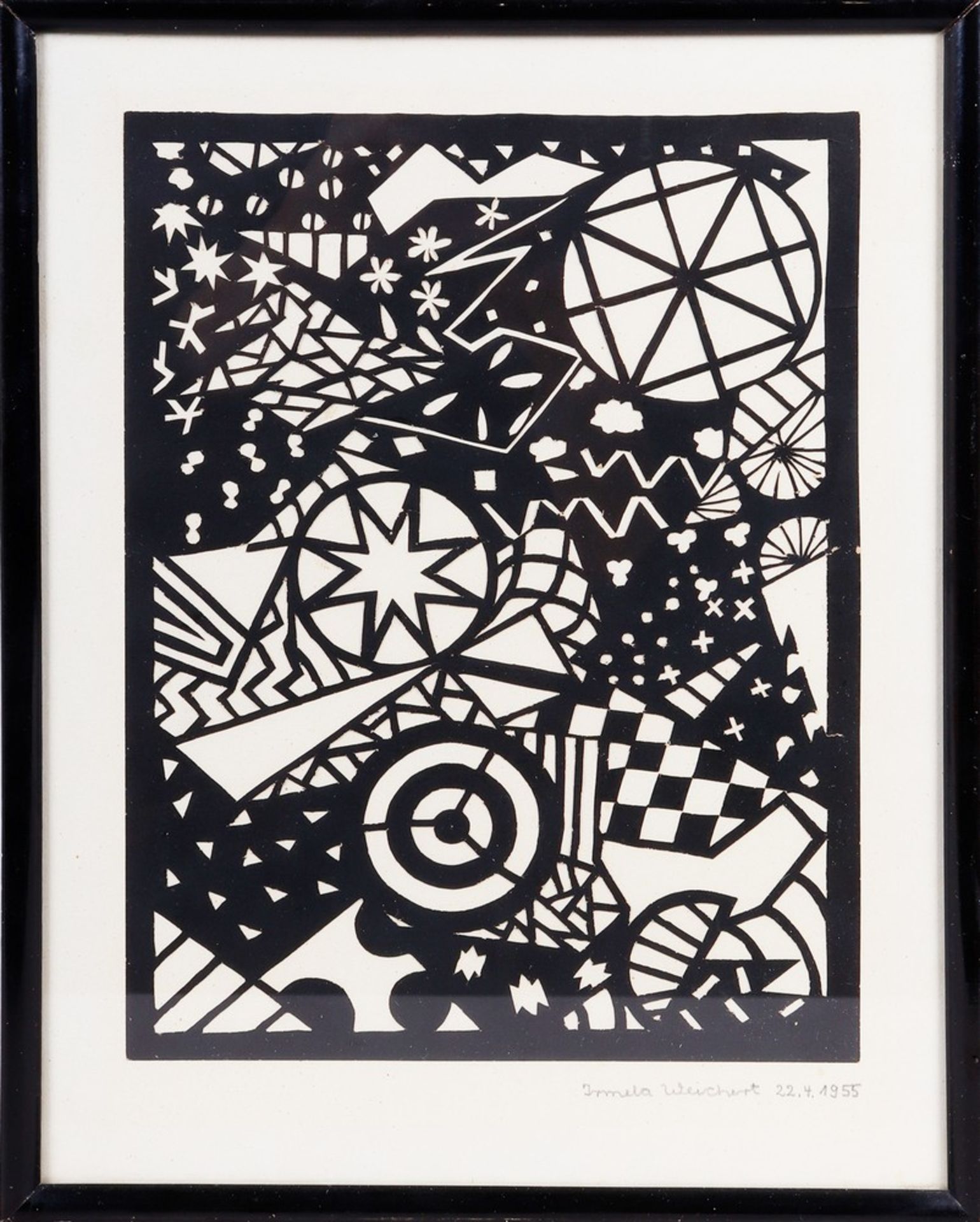 Abstract paper cut, German, c. 1955