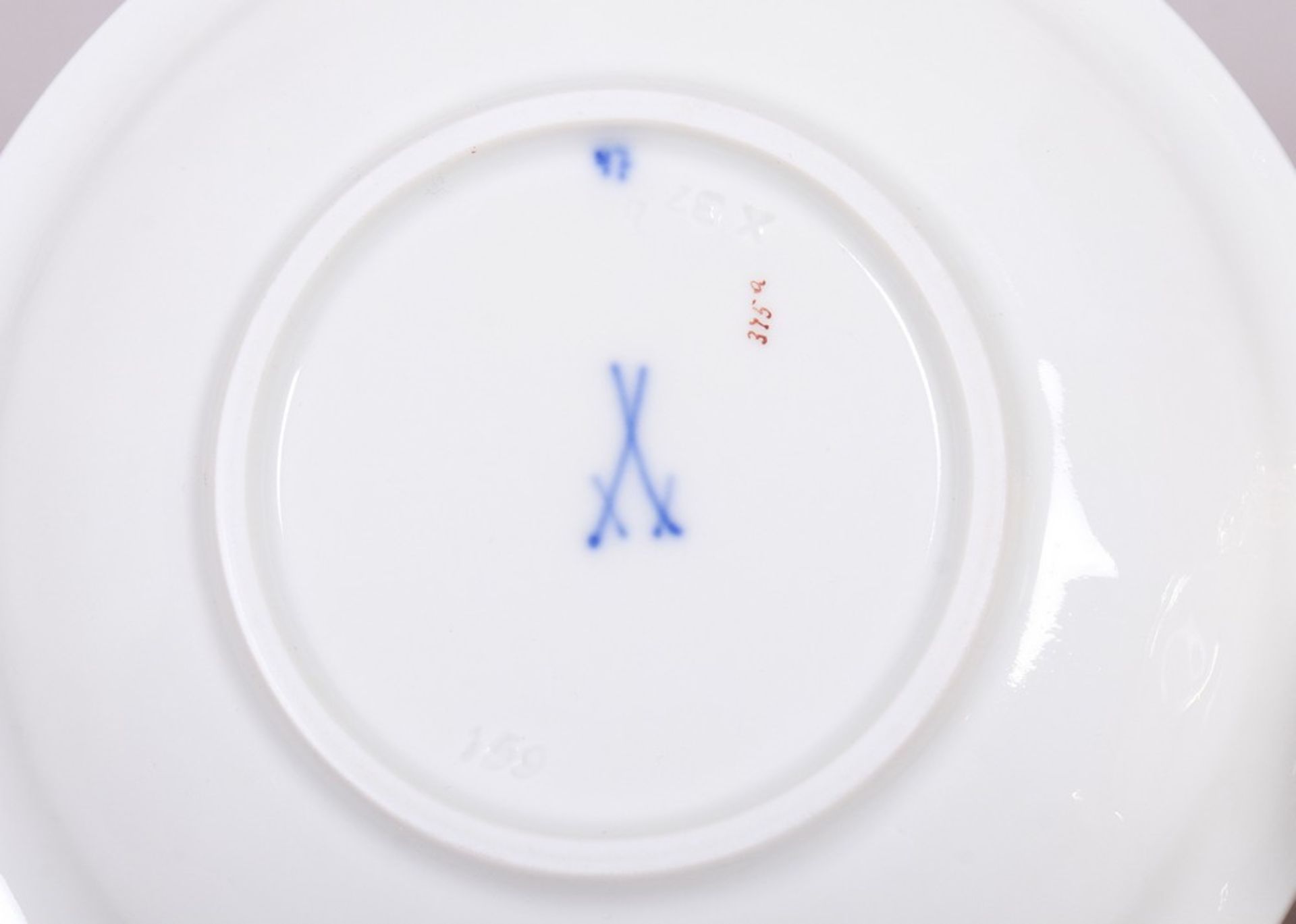 Cup and saucer, Meissen, X-shape, 20th C. - Image 4 of 4