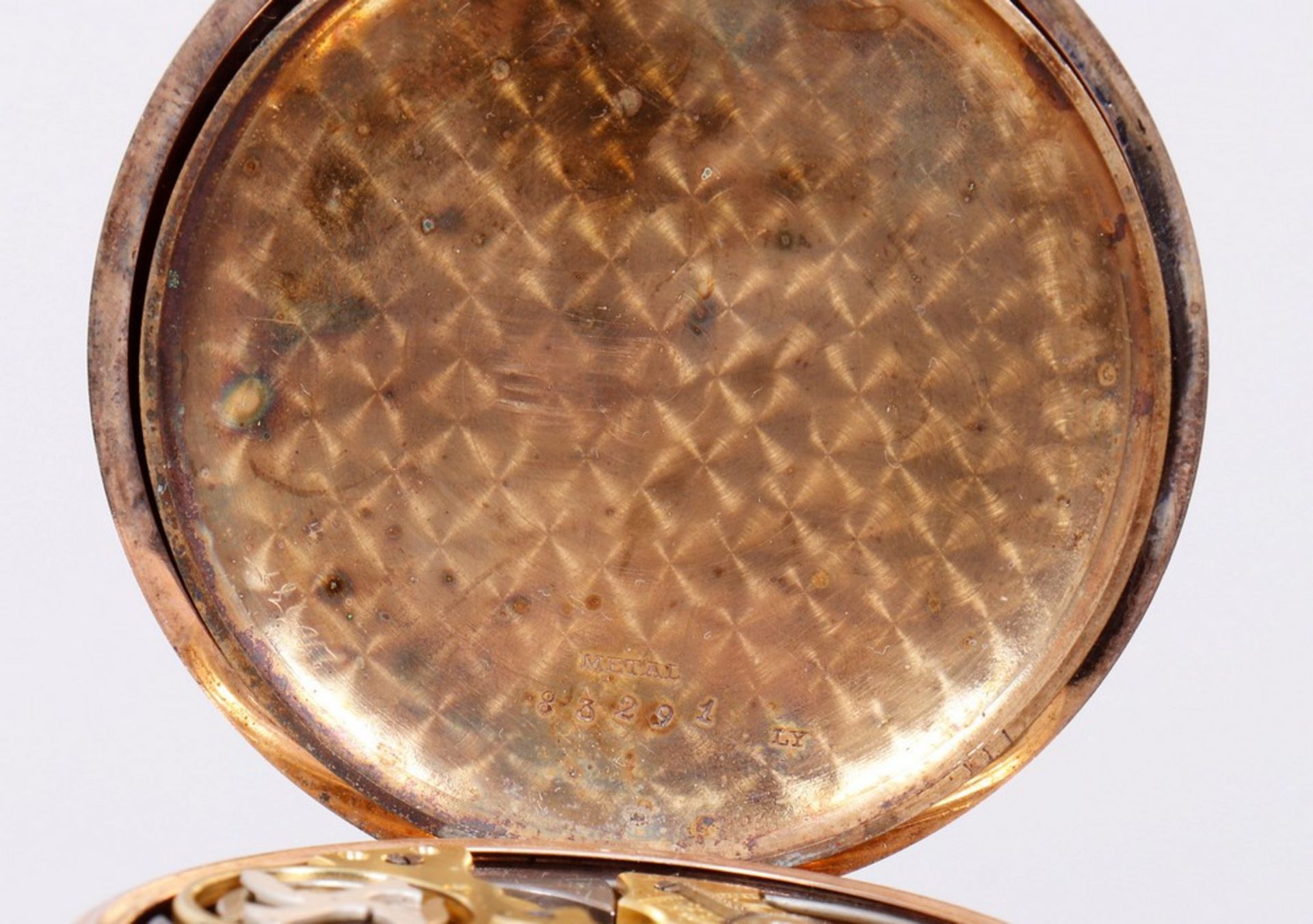 Taschenuhr mit Repetition und Stoppuhr, 585 Gold, Wunderwerk I, um 1900 - Bild 5 aus 7