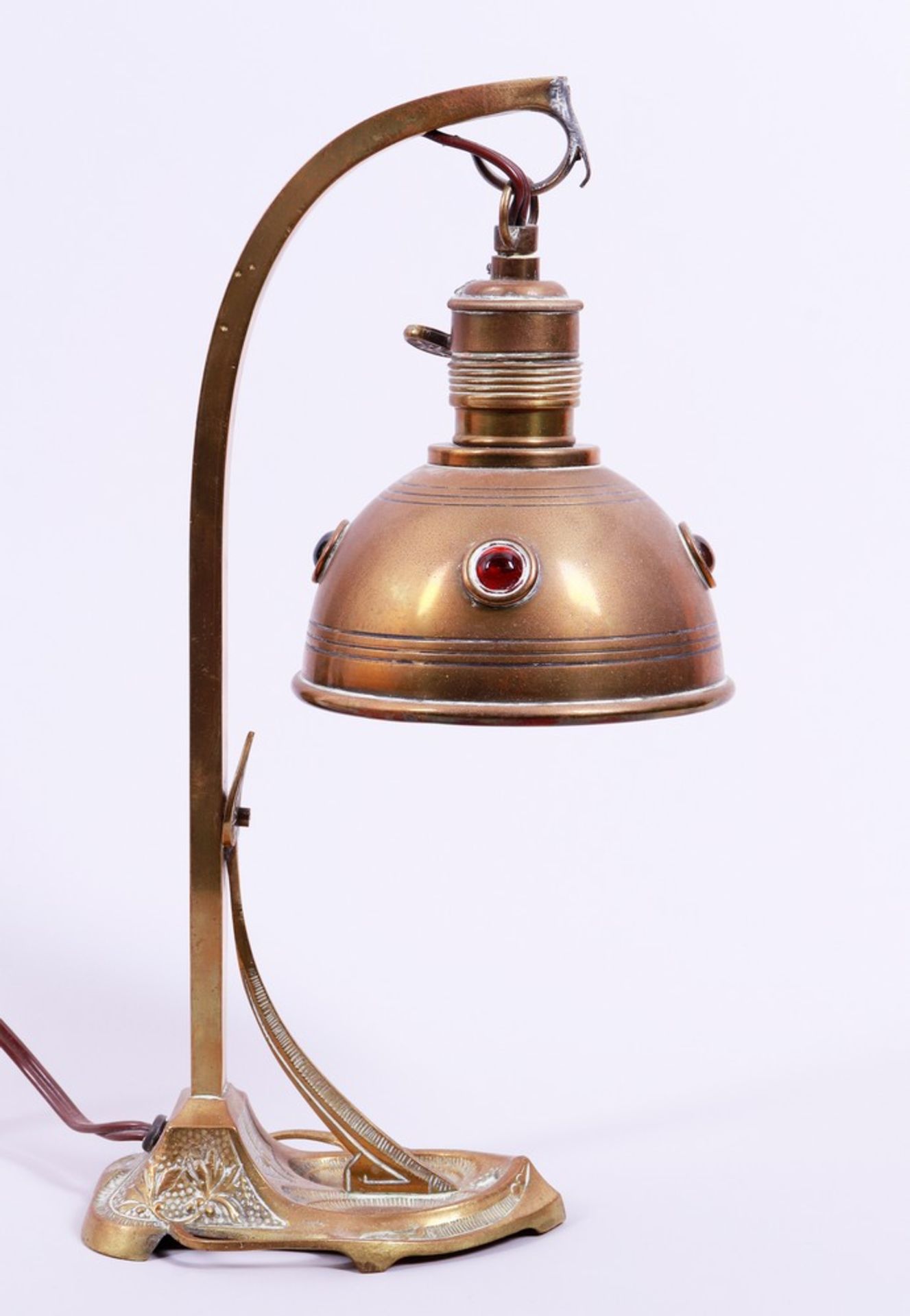 Jugendstil-Tischlampe, wohl deutsch, um 1900 - Bild 2 aus 3