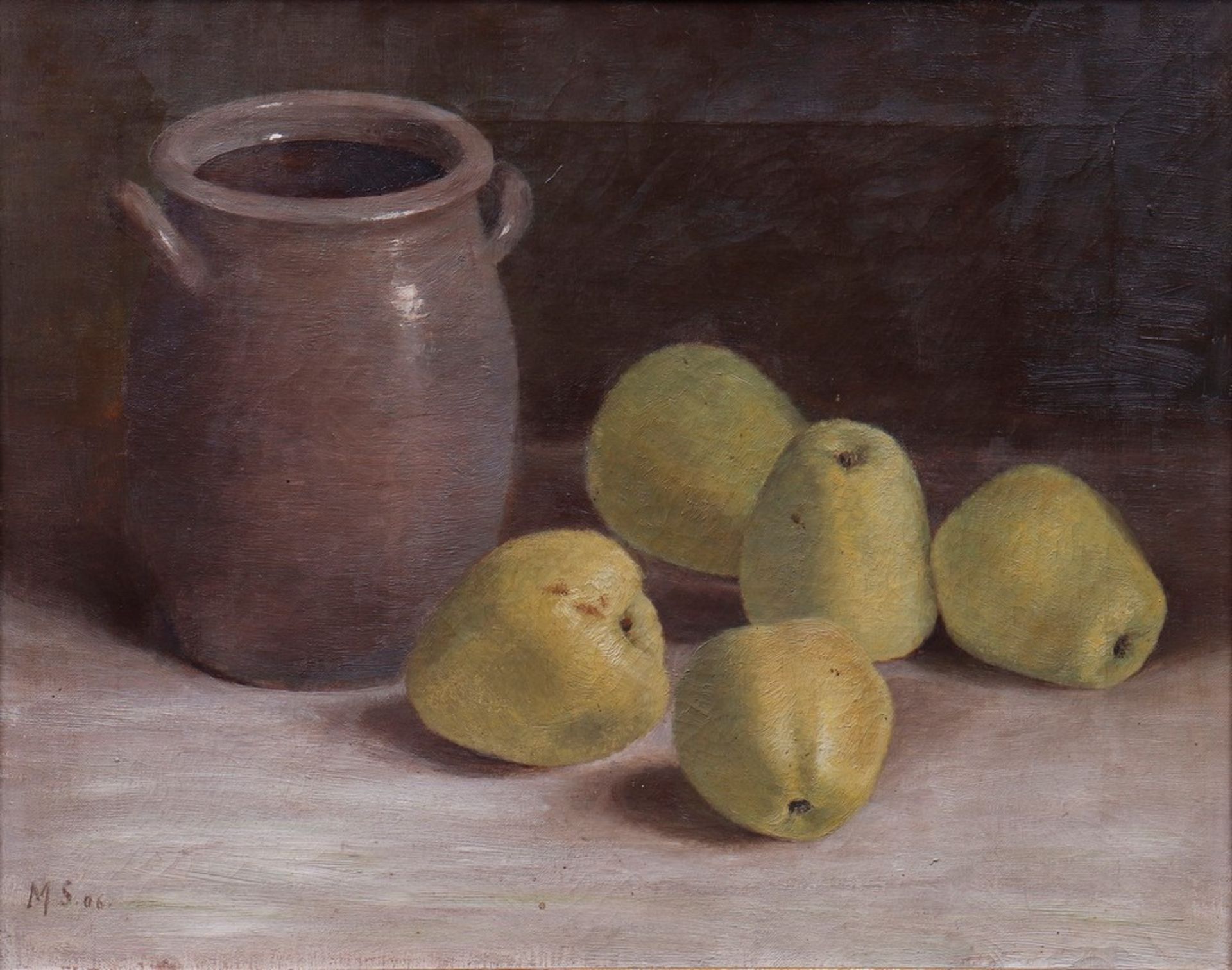 Stillleben mit grünen Äpfeln und Tontopf, 1906 - Bild 2 aus 5