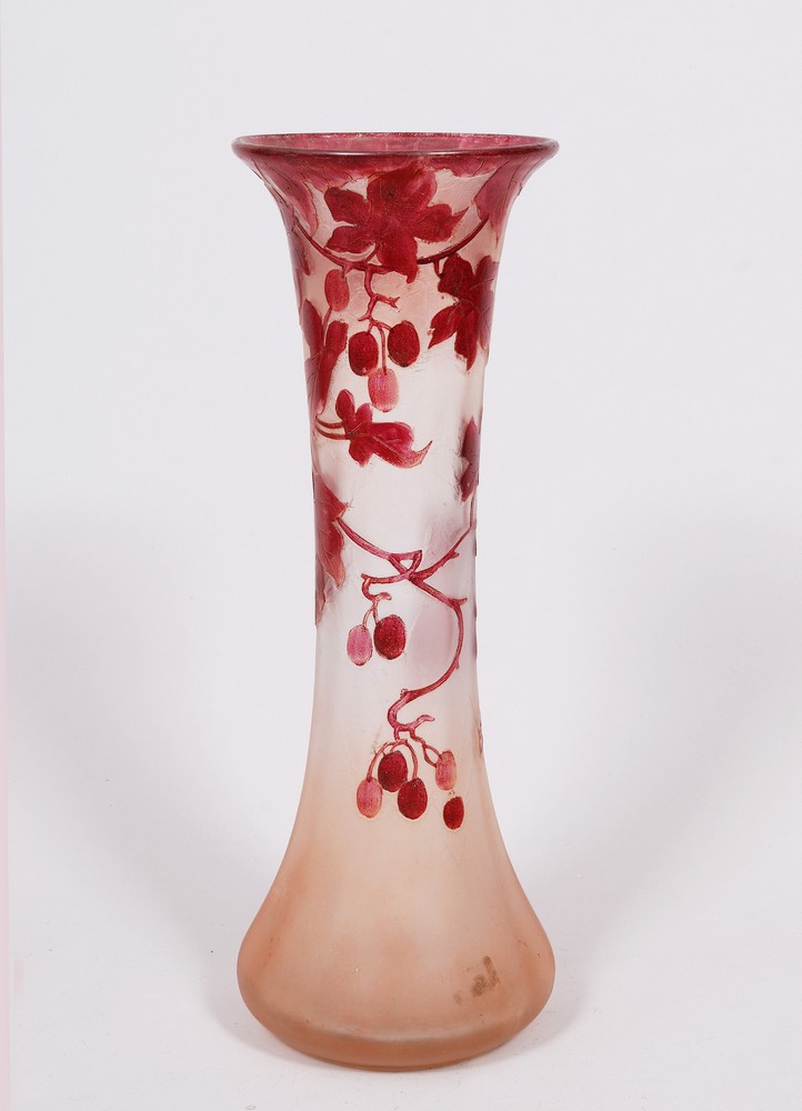 Large Art Nouveau vase, Legras, France, c. 1900